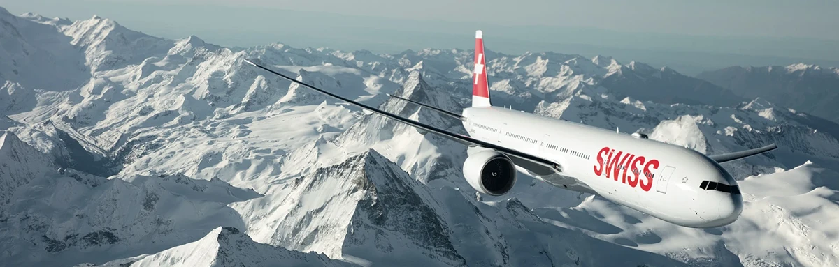 Avin de la aerolnea SWISS con la pelcula transparente AeroSHARK. Foto: SWISS